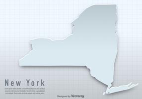 Vector Silhouette Of The Map Of New York 