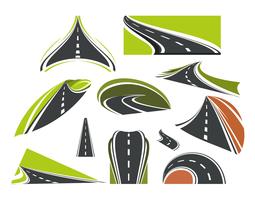 Icono de logotipo de carretera vector