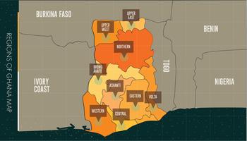 Ghana Map Vector Design