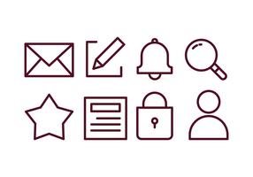 Blogger Content Creator Icon Set vector