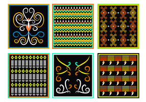 Traditional Dayak Motif Vector