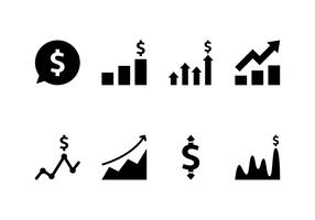 Conjunto de iconos de ingresos vector