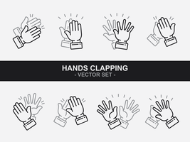 Hands Clapping Icons Vector