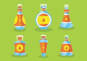 Botellas de perfume con tapones Vector Pack