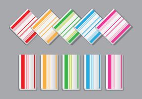 Colorful Striped Napkin Vectors 