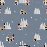 Winter Village Vector Pattern