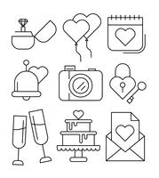 Free Linear Wedding Icons vector
