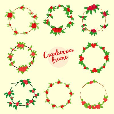 Cranberries Frame Vector