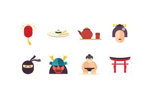 Japan Flat Icon Pack vector