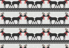 Romantic Deer Vector Pattern
