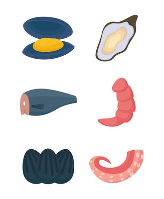 Free Delicious Sea Food Vectors