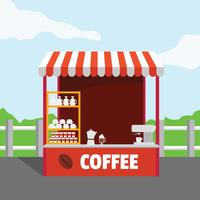 Coffee Stand Vector Illustration
