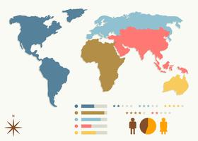 Vectores de mapas globales únicos gratis