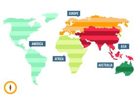 Vectores de mapas globales únicos gratis