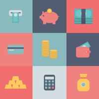 Colorful Business Icons vector