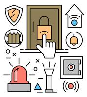 Home Security Icons vector