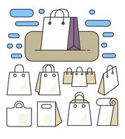 Linear Paper Bags vector