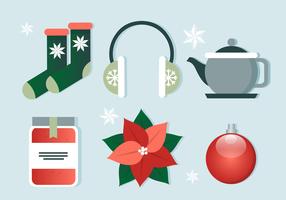 Free Flat Design Vector Christmas Elements