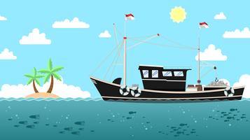 Traditional Trawler Free Vector