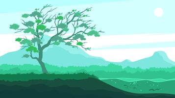 Gum Tree Beside The River Free Vector