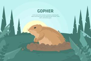 Ilustración de Gopher vector