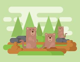 ilustración vectorial de Gopher vector