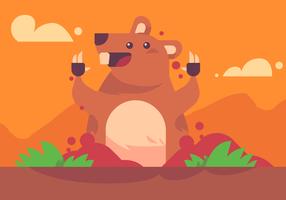 Gopher Popping Up Vector 