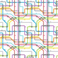 Tube Map Vector Seamless Pattern