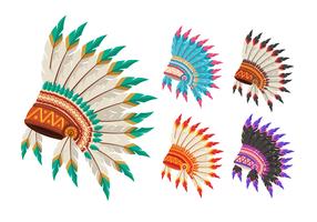 Native American Indian Chief Headdress vector