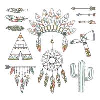 Estilo tribal decorativo de Boho vector