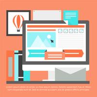 Free Flat Design Vector Digital Office Elements