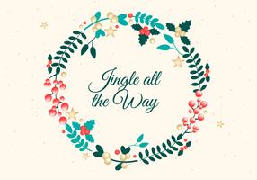 Free Christmas Wreath Background Vector
