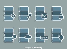 Vector de iconos de base de datos