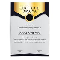 Vector de diploma de oro