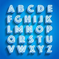 Inline Retro Alphabet Vector