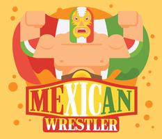 Mexican Wrestler Illustration vector