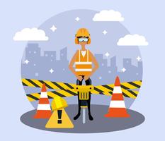 Free Male Construction Worker Vector