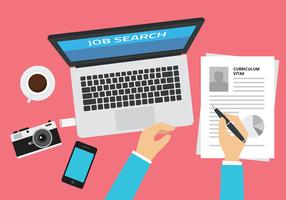 Job Search Illustration Free Vector