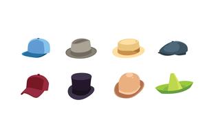 Colección de iconos de sombrero vector