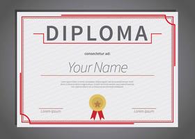 Ilustración de plantilla de diploma gratis vector