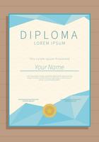 Free Vertical Diploma Template Illustration vector