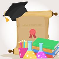 Science Degree Template Vector 