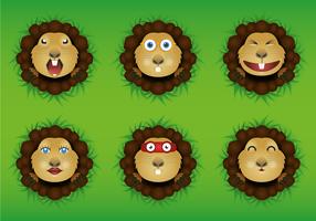 Funny Gopher Set vector