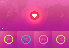 Heart Rhythm Monitor, Ilustración médica del cardiólogo. vector