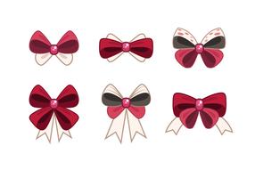 Cute Hair Ribbon Vector Items 