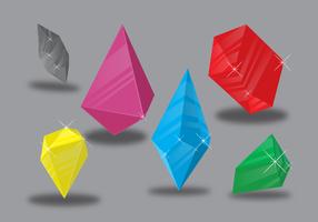 Colors Quartz Crystal  vector