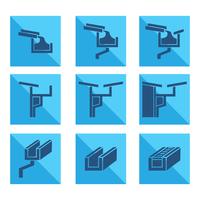 Roof Gutter icon vector