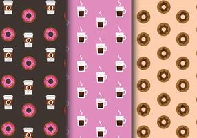 Free Cute Breakfast Food Patterns vector