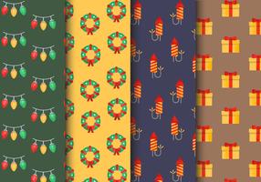 Free Seamless Christmas Patterns vector
