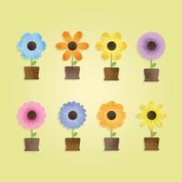 Vector de flores texturizadas gratis